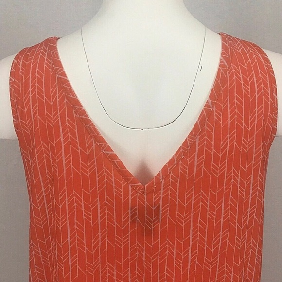 Worthington Women Medium Tunic Top Sleeveless Boho Sheer Lined Stretch - Picture 8 of 12